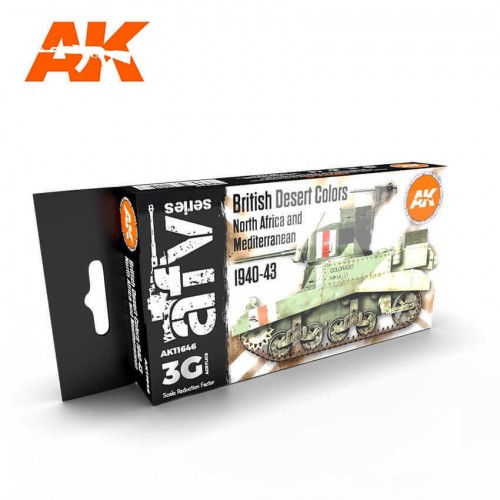 AK Interactive British Desert Colours 3G Acrylic Paint Set AK11646